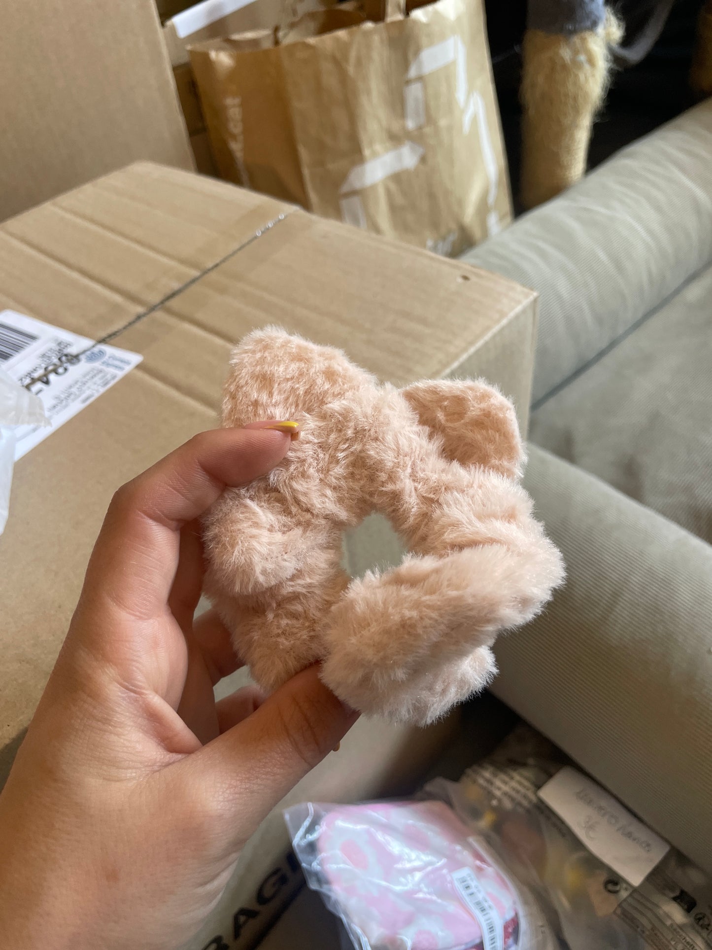 Goma pelo rosa claro